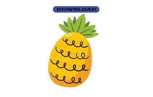 ícone ou logotipo de abacaxi em alta resolução vetor