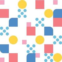círculos multicoloridos e pontos quadrados formam um padrão. vetor