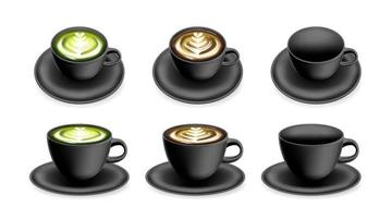 caneca para café ou chá e bebida quente. modelo de maquete de copo para logotipo. vetor