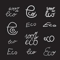 letras ecológicas naturais vetor