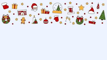 padrão com lugar para texto com símbolos de Natal feliz ano novo vetor