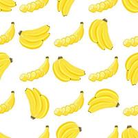 ilustração no tema banana sem costura colorida grande vetor