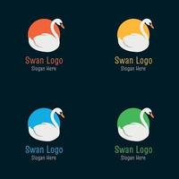 coleção de logotipo de cisnes vetor