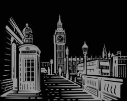 ilustração do big ben vetor