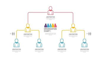 infográfico modelo para organização gráfico com o negócio avatar ícones. vetor infográfico para negócios.