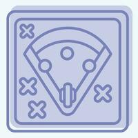 ícone beisebol tática. relacionado para beisebol símbolo. dois tom estilo. simples Projeto editável. simples ilustração vetor