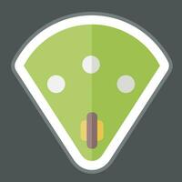 adesivo beisebol campo. relacionado para beisebol símbolo. simples Projeto editável. simples ilustração vetor
