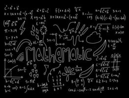 ilustração de fundo de quadro-negro de matemática realista vetor