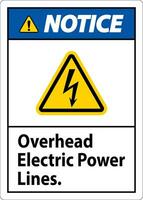 aviso prévio placa a sobrecarga elétrico poder linhas vetor