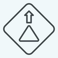 ícone dar caminho. relacionado para estrada placa símbolo. linha estilo. simples Projeto editável. simples ilustração vetor