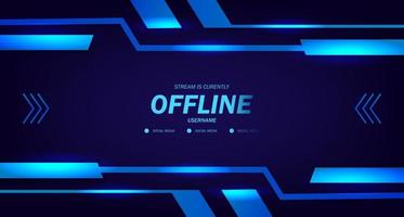 transmitir modelo de tela de banner de jogos offline com logotipo