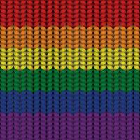 lgbtq arco Iris bandeira em uma trançado corda.. liberdade e amor conceito. ativismo, comunidade e liberdade conceito. vetor ilustração.