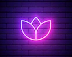 flor rosa brilhante neon ícone ui ux. vetor de logotipo de sinal brilhante.