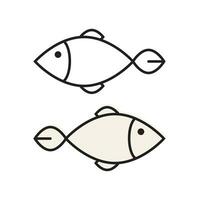 conjunto do peixe ícone plano estilo vetor ilustração.