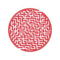 labirinto redondo da cor. jogo para crianças e adultos. quebra-cabeça para crianças. enigma do labirinto. ilustração em vetor plana isolada no fundo branco.