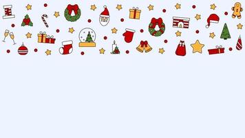 padrão com lugar para texto com símbolos de Natal feliz ano novo vetor