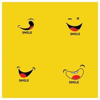 sorriso feliz símbolo logo amarelo