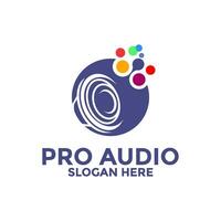 som audio logotipo Projeto modelo vetor