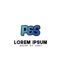 vetor de design de logotipo inicial ps