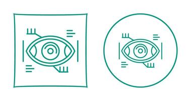 ícone de vetor de reconhecimento ocular