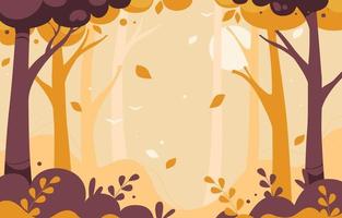 outono floresta árvores cenário fundo vetor