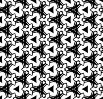 padrão abstrato sem costura preto e branco. fundo e pano de fundo. projeto ornamental em tons de cinza. ornamentos em mosaico. ilustração gráfica vetorial. vetor