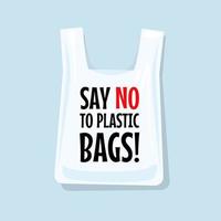 diga não aos sacos de plástico.