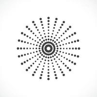 círculo abstrato quadro meio-tom pontos logo emblema design. ponto de ícone redondo vetor