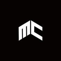 modelo de design moderno do monograma do logotipo da mc vetor