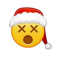 Natal face com riscado olhos ampla Tamanho do amarelo emoji sorrir vetor