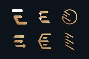 conjunto do carta e logotipo Projeto elemento com criativo único idéia vetor
