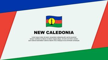 Novo Caledônia bandeira abstrato fundo Projeto modelo. Novo Caledônia independência dia bandeira desenho animado vetor ilustração. bandeira