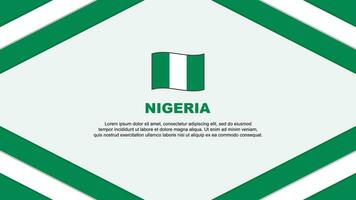 Nigéria bandeira abstrato fundo Projeto modelo. Nigéria independência dia bandeira desenho animado vetor ilustração. Nigéria modelo