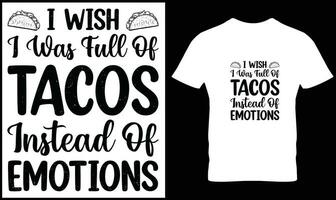 tacos camiseta Projeto vetor gráfico.