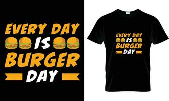 hamburguer camiseta Projeto vetor gráfico.