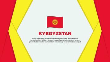 Quirguistão bandeira abstrato fundo Projeto modelo. Quirguistão independência dia bandeira desenho animado vetor ilustração. Quirguistão fundo
