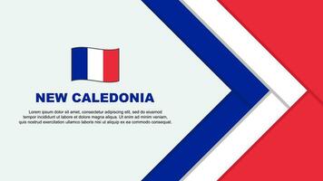 Novo Caledônia bandeira abstrato fundo Projeto modelo. Novo Caledônia independência dia bandeira desenho animado vetor ilustração. Novo Caledônia desenho animado