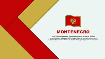 Montenegro bandeira abstrato fundo Projeto modelo. Montenegro independência dia bandeira desenho animado vetor ilustração. Montenegro ilustração