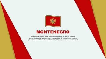 Montenegro bandeira abstrato fundo Projeto modelo. Montenegro independência dia bandeira desenho animado vetor ilustração. Montenegro bandeira