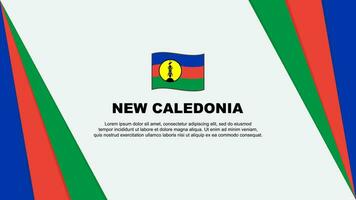 Novo Caledônia bandeira abstrato fundo Projeto modelo. Novo Caledônia independência dia bandeira desenho animado vetor ilustração. bandeira