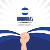 bandeira de honduras. celebrações do dia da independência. modelo de banner. vetor