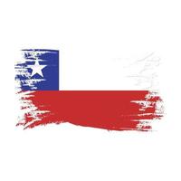bandeira do Chile com ilustração em vetor desenho aquarela pincel