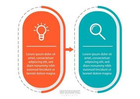 infográfico com 2 etapas ou opções vetor