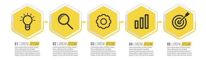 modelo mínimo de infográficos de negócios vetor