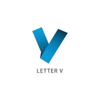 v letra logotipo empresa vetor modelo design ilustração