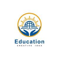 educação logo template design vector icon ilustração.