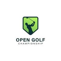 golf logo template design vector icon ilustração, sport logo
