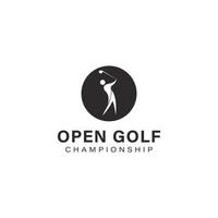 ilustração de ícone de vetor de design de modelo de logotipo de golfe.