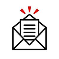 pop o email notificação ícone. recebendo correspondência. vetor. vetor