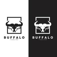 búfalo logotipo modelo vetor ilustração